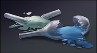 割れた貴重な薬品